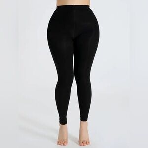 WalkPOP Black Elastic Classic Sport Leggings Tights Underpant Ankle Pantyhose 1X